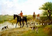 unknow artist Classical hunting fox, Equestrian and Beautiful Horses, 099. France oil painting artist